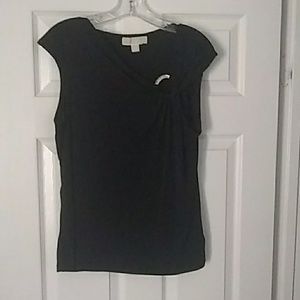 Michael Kors black shirt with gold ring